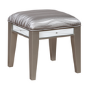 Leighton Vanity Desk And Stool Metallic Mercury