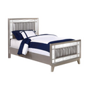 Leighton King bed Metallic Mercury