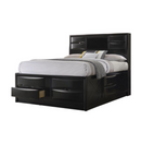 Briana Queen Platform Storage Bed Black.