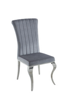 Carone Upholstered Side Chairs Black And Chrome (Set Of 4)