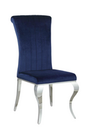 Carone Upholstered Side Chairs Black And Chrome (Set Of 4)