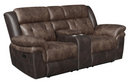 Saybrook 3-Piece Tufted Cushion Motion Living Room Set Chocolate And Dark Brown