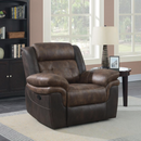 Saybrook 3-Piece Tufted Cushion Motion Living Room Set Chocolate And Dark Brown
