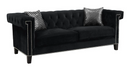 Reventlow Tufted Sofa Black. 3 PC SET