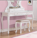 Caroline Full Upholstered Panel Bed Pink And White