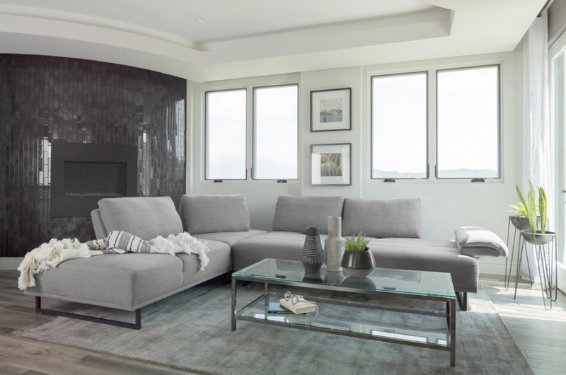 Glacier Tufted Upholstered 3 Pieces Light Grey