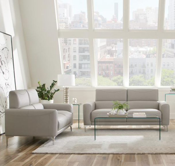 Glenmark 3-Piece Track Arm Living Room Set Taupe