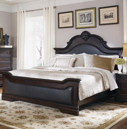 Cambridge Queen Panel Bed Cappuccino And Brown