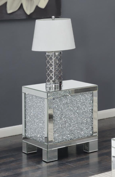 Rectangular Coffee Table Clear Mirror. 3 PC SET