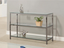 Ontario Coffee Table With Glass Shelf Black Nickel