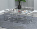 Geometric Frame Rectangular Coffee Table Chrome