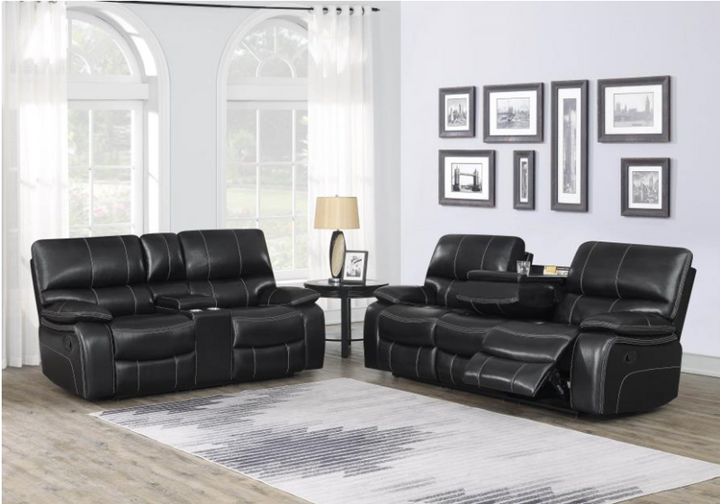 Willemse Motion Sofa With Drop-Down Table Dark Brown