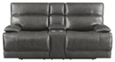 Stanford Cushion Back Power Sofa Charcoal