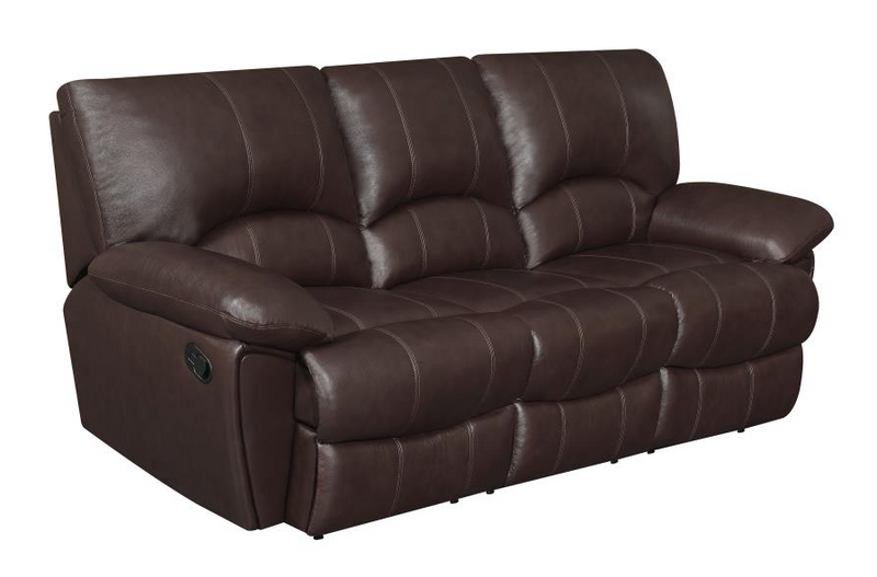 Leather Clifford Pillow Top Arm Motion Chocolate. 3PC SET