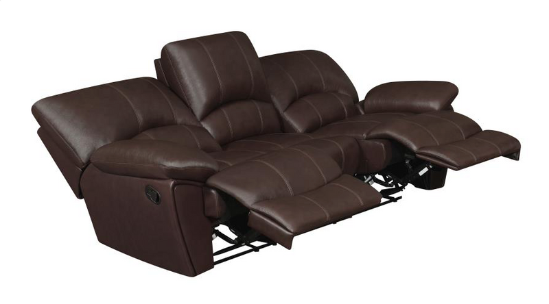 Leather Clifford Pillow Top Arm Motion Chocolate. 3PC SET