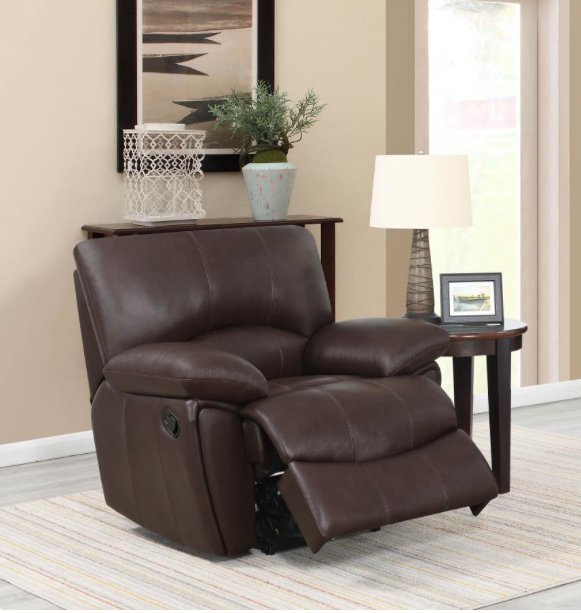 Leather Clifford Pillow Top Arm Motion Chocolate. 3PC SET