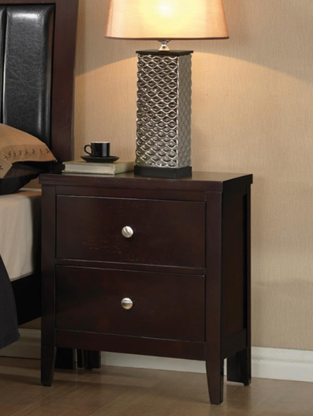 Carlton Queen Upholstered Bed Cappuccino And Black