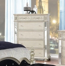 Heidi Eastern King Upholstered Poster Bed Metallic Platinum