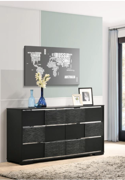 Blacktoft 4-Piece Queen Panel Bedroom Set Black