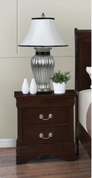 Louis Philippe Queen Panel Sleigh Bed Cappuccino.