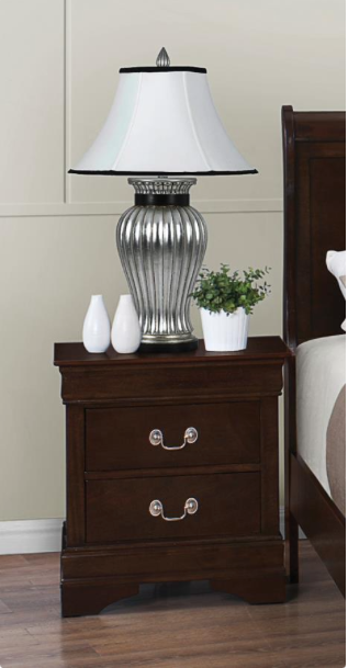 Louis Philippe Queen Panel Sleigh Bed Cappuccino.