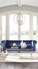 Bleker 2-Piece Tuxedo Arm Living Room Set Blue