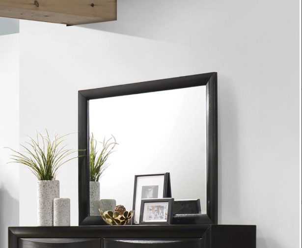 Briana Queen Upholstered Panel Bed Black