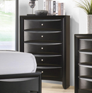 Briana Queen Upholstered Panel Bed Black