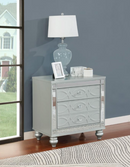 Gunnison Queen Panel Bed With LED Lighting Silver Metallic