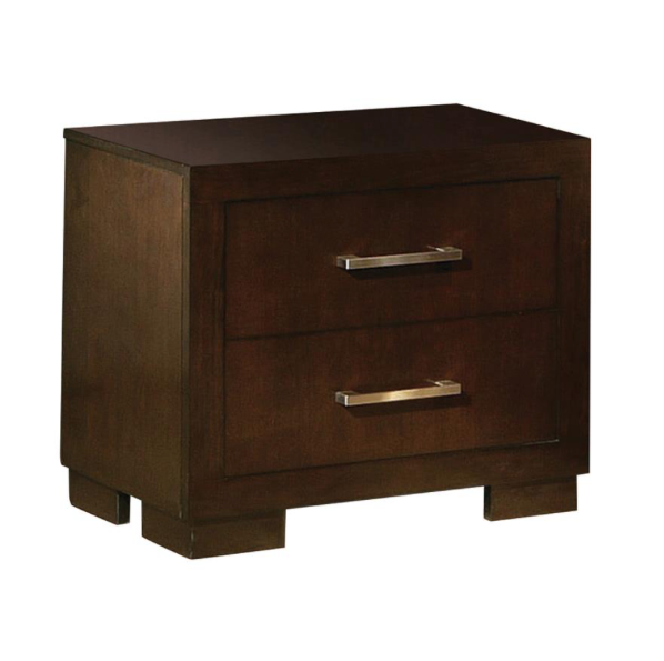 Jessica Queen Platform Bed With Rail Seating Cappuccino