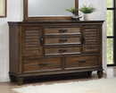 Franco 4-Piece Queen Storage Bedroom Set Burnished Oak