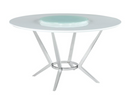 Abby  Dining Set White And Light Grey. 5 PC