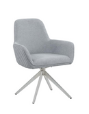 Abby  Dining Set White And Light Grey. 5 PC