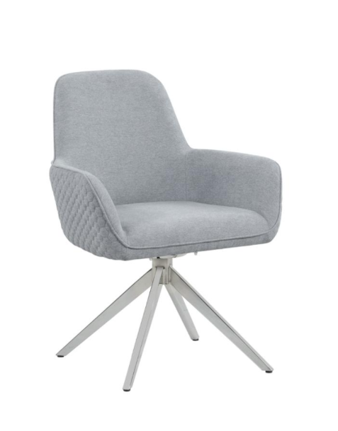 Abby  Dining Set White And Light Grey. 5 PC