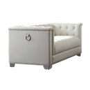 Chaviano Tufted Upholstered Pearl White. 3 PC SET