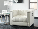 Chaviano Tufted Upholstered Pearl White. 3 PC SET