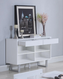 Coffee Table High Glossy White 2-Drawer