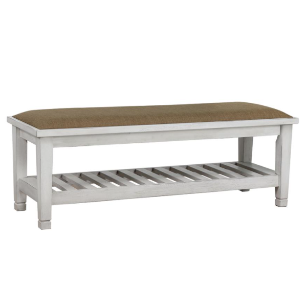 Franco Queen Panel Bed Antique White.