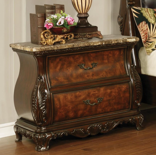 Exeter Queen Tufted Upholstered Sleigh Bed Dark Burl