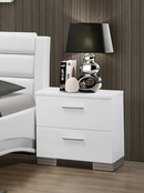 Felicity Queen Panel Bed Glossy White. 4 PC SET