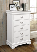 Louis Philippe Queen Sleigh Panel Bed White