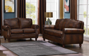Montbrook Rolled Arm Sofa Hand Rubbed Brown