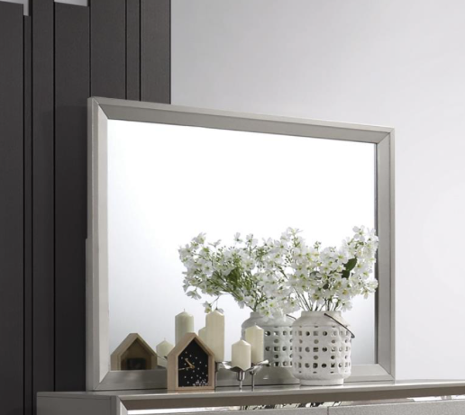 Ramon Queen Panel Bed Metallic Sterling