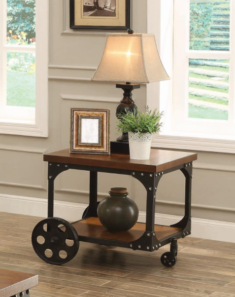 Roy Coffee Table With Casters Rustic Brown. 3 PC SET