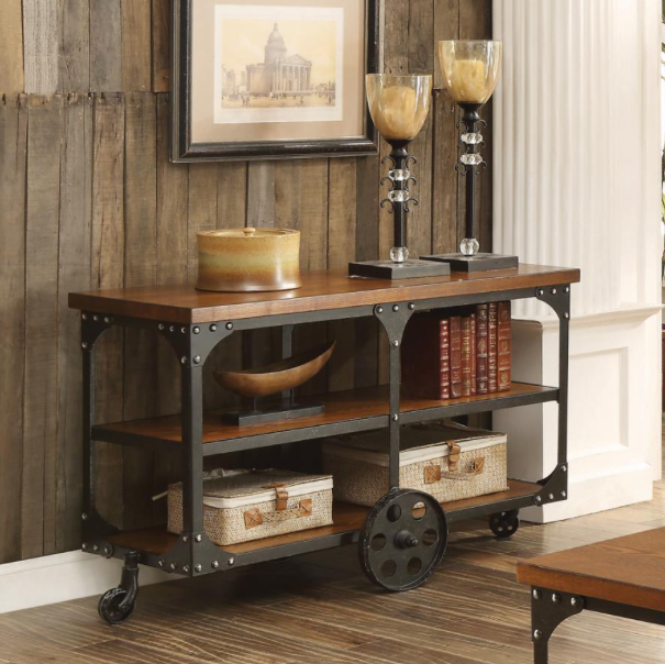 Roy Coffee Table With Casters Rustic Brown. 3 PC SET