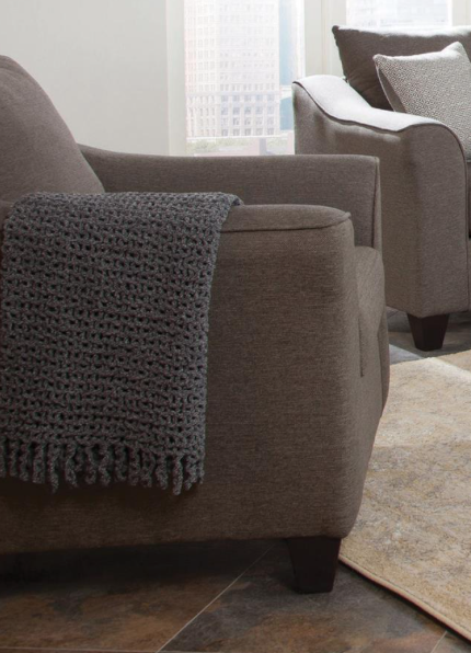 Salizar Flared Arm Sofa Grey. 3 PC SET