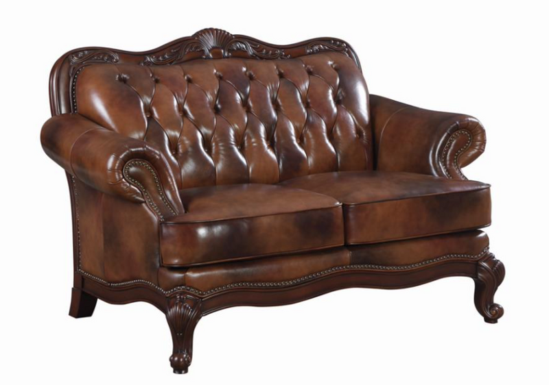 Victoria Rolled Arm Sofa Tri-Tone And Warm Brown