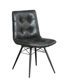 Ditman Live Edge Dining Table Grey Sheesham And Black