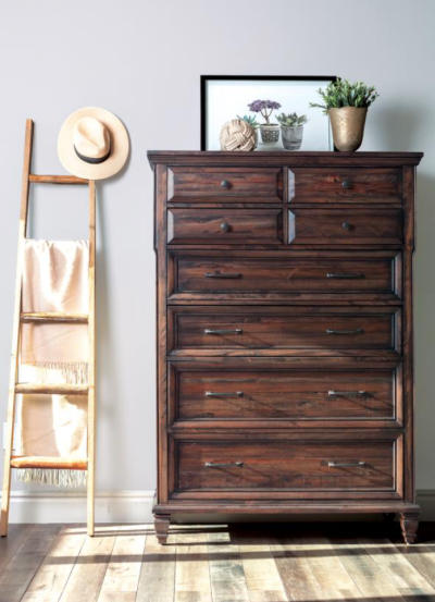 Avenue 5-Piece Easter King Bedroom Set Weathered Burnished Brown