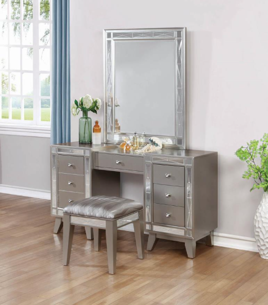 Camille Queen Button Tufted Bed Grey